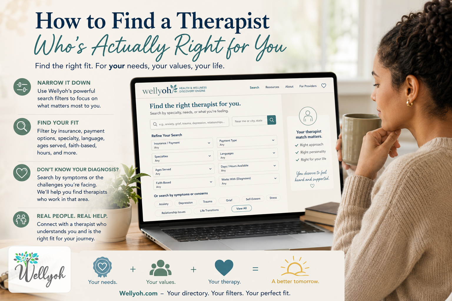 How to Find a Therapist Who's Actually Right for You
